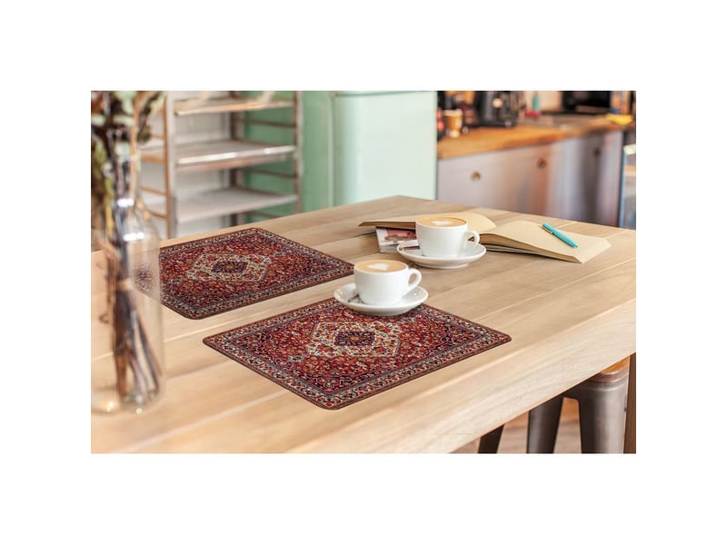  Sets de table tapis persan - tapis - motifs - rouge lot de 6 placemats 45x30  - Conforama B