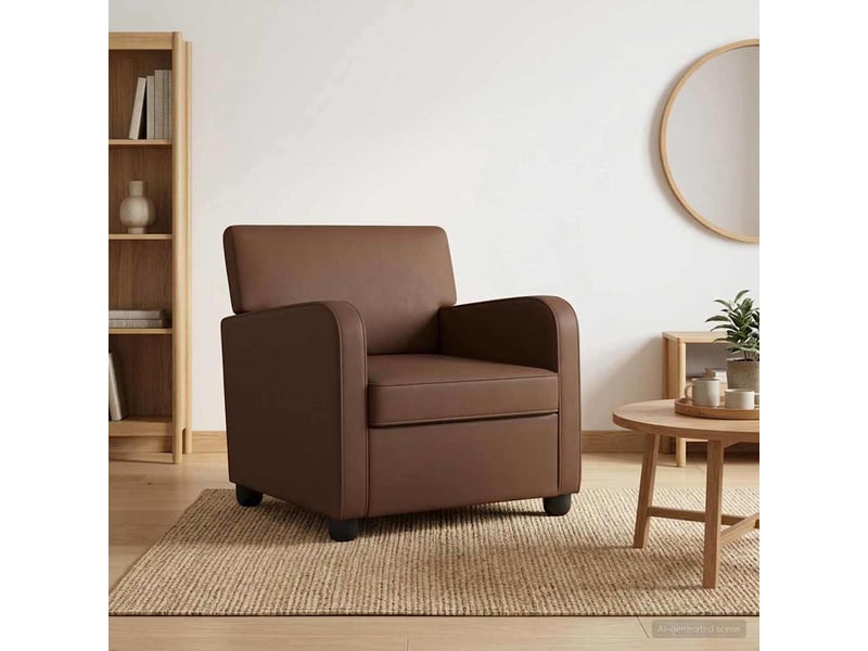  Vidaxl fauteuil marron simili cuir  - Conforama B