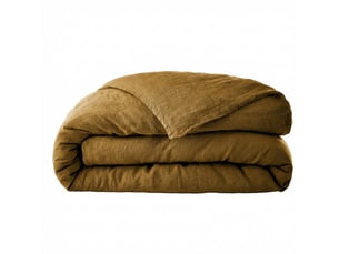 Housse de couette 200x200 cm lin rosalie caramel