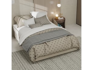 Lit coffre 140x200 cm STILVORA coloris beige