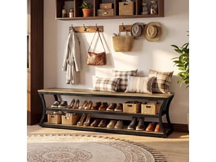 Meuble à chaussures 6 paire(s)  <strong>TRIBESIGNS</strong>  <strong></strong> coloris marron