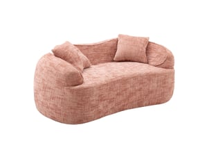 Canapé droit compressé fixe <strong>MODENVIE</strong> <strong></strong> 2 places Tissu rose