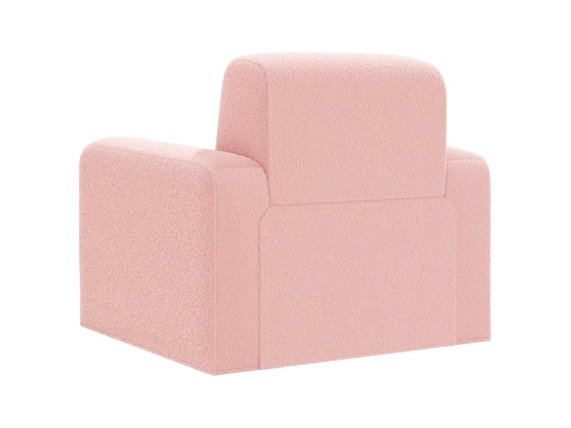  Vidaxl fauteuil rose bouclé  - Conforama E