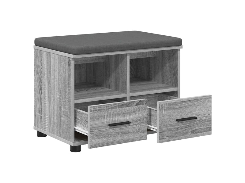  Banc d'entrée, banc interieur gris sonoma 60x38x46 cm  - Conforama E