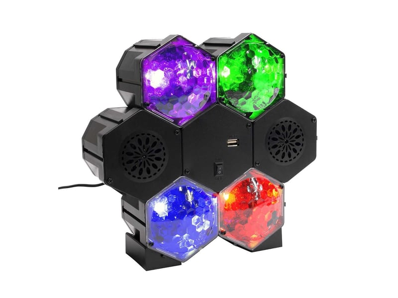  Enceinte projecteur disco 4 spots - dancing DANCING - Conforama A