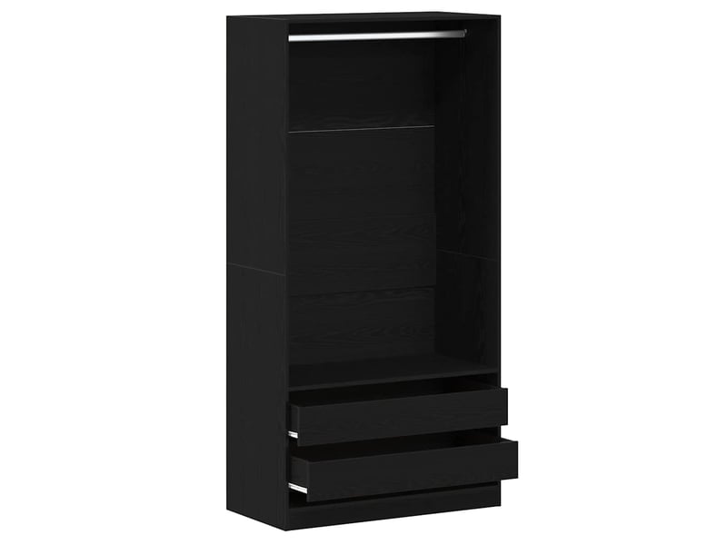  Armoire chambre, armoire de rangement chêne noir 100x50x200 cm bois d'ingénierie shl99502  - Conforama E