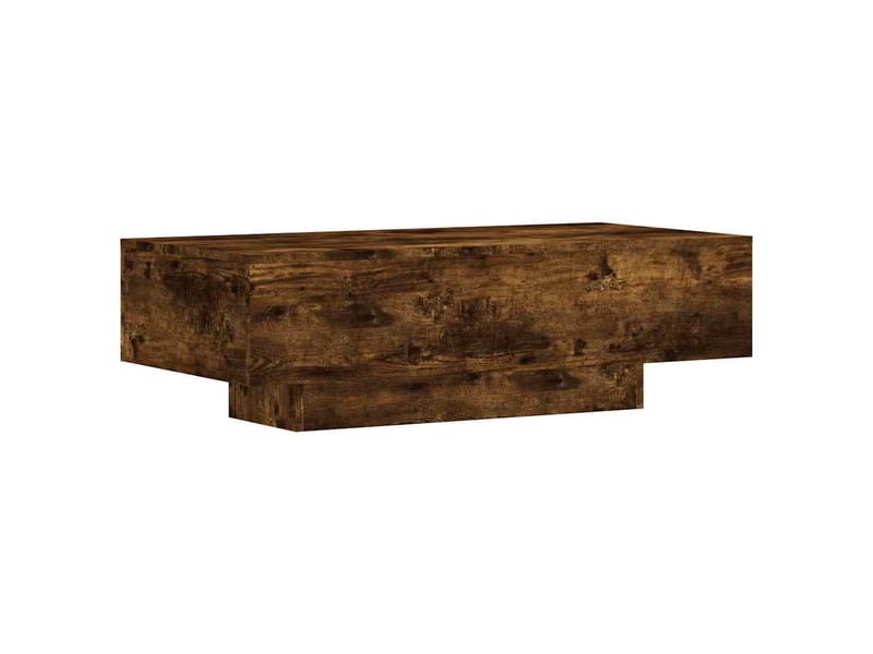  Table basse rectangulaire | table de salon chêne fumé 100x49,5x31 cm bois d'ingénierie  - Conforama A