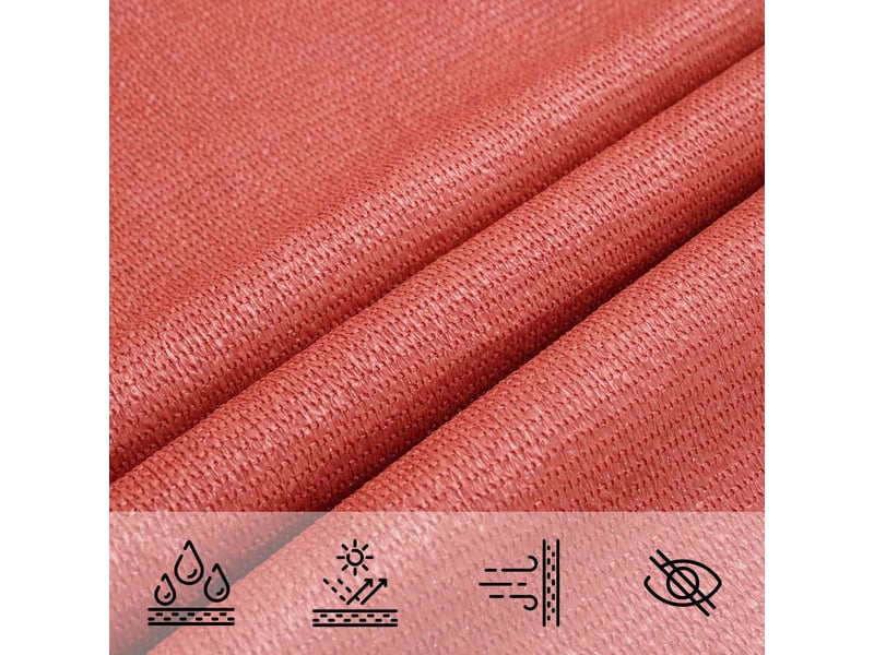  Voile d'ombre - voile d'ombrage - voile parasol 2 x 2 x 2 m hdpe triangulaire terre cuite  - Conforama D