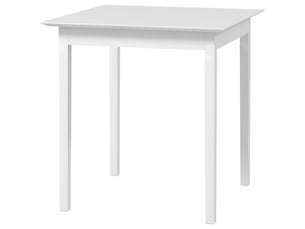 Table à manger carrée 2 personnes en pin massif blanc 75 x 75 x 76 cm