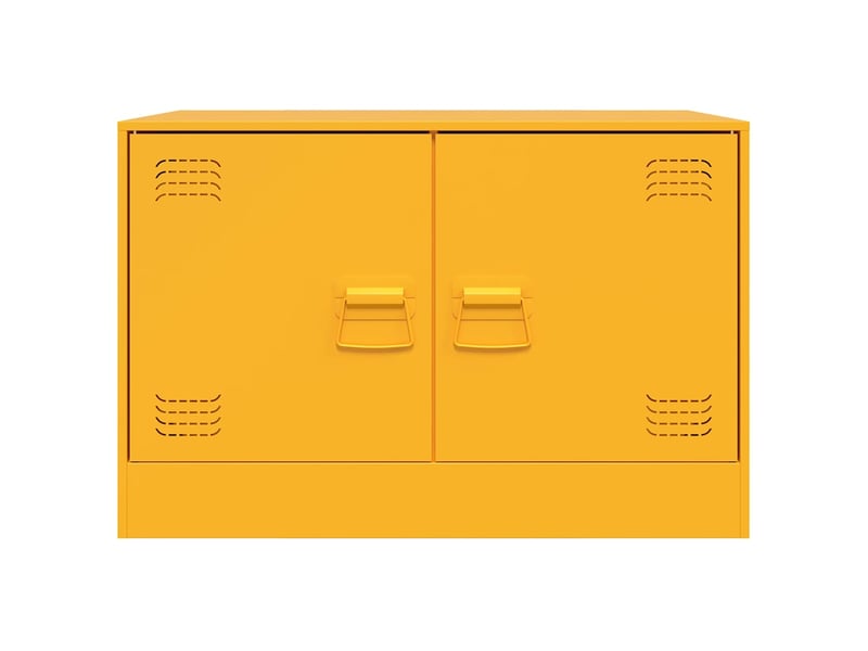  Meubles tv - banc tv - meuble de rangement 2 pcs jaune moutarde 67x39x44 cm acier  - Conforama E
