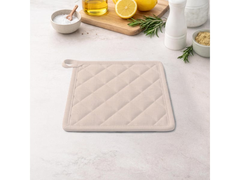  Manique en coton 20x20 cm chambray rose, par soleil d'ocre  - Conforama A