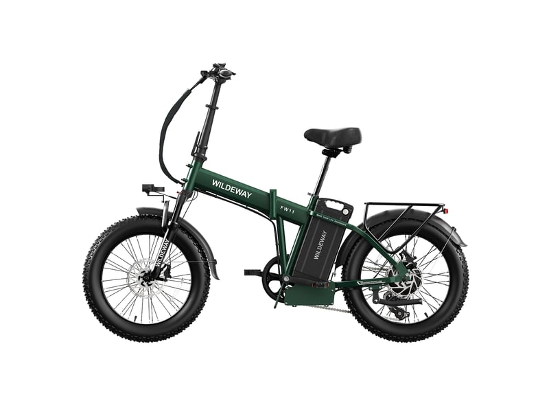  Vélo électrique pliable wildeway fw11, 1680 wh, pneus 20, vert  - Conforama D