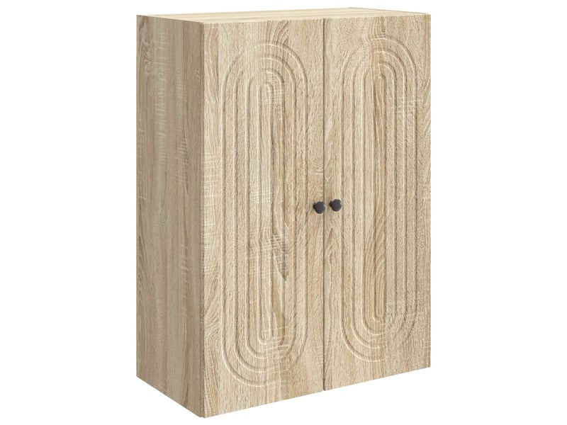  Armoire murale salon chêne sonoma 66x34,5x90cm bois d'ingénierie shl128  - Conforama A