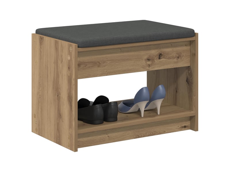 Banc d'entrée, banc interieur chêne artisanal 63x38x45 cm  - Conforama C