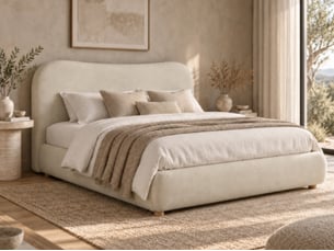 Lit avec rangement 160x200 cm <strong>SEYAKANY</strong>  <strong></strong> coloris beige