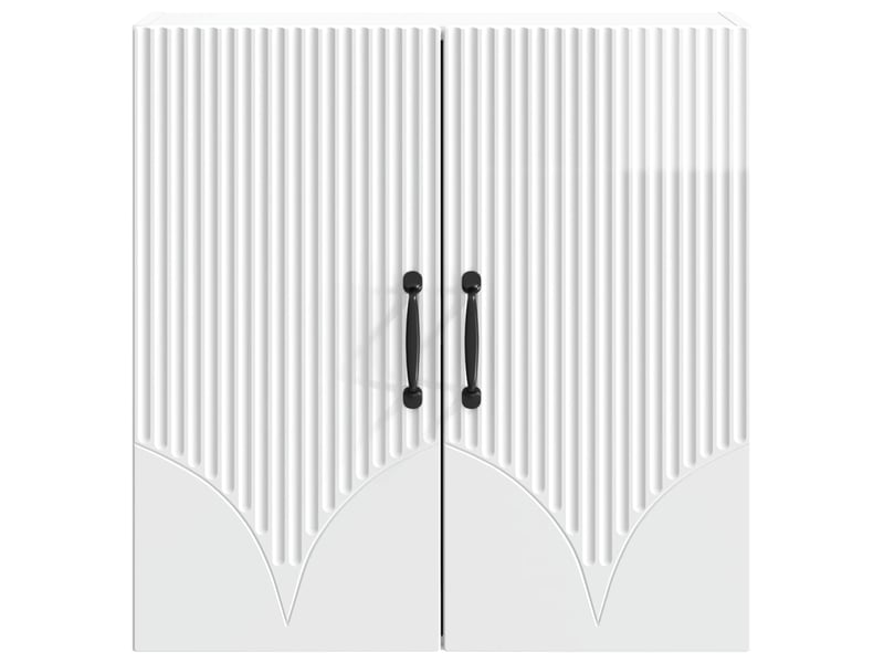  Armoire murale salon 59x31x60cm bois d'ingénierie blanc brillant shl5325  - Conforama D