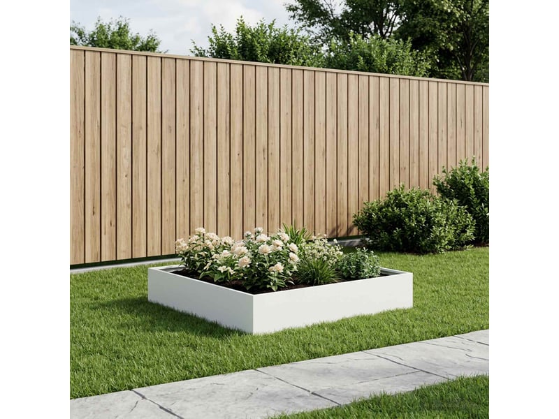  Jardinière - cache-pot de jardin blanc 100 x 100 x 20 cm  - Conforama B