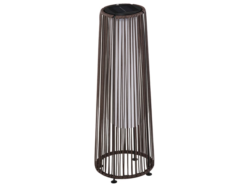  Lampe solaire de jardin 21,5x21,5x61 cm led automatique métal marron  - Conforama A