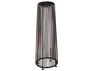 Lampe solaire de jardin 21,5x21,5x61 cm led automatique métal marron