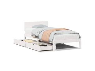 Lit simple 100x200 cm coloris blanc
