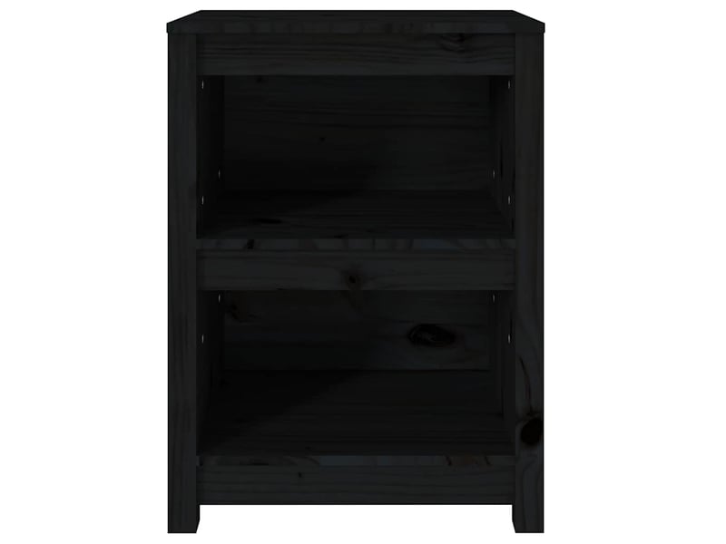  Bibliothèque, meuble de rangement salon noir 50x35x68 cm bois de pin massif  - Conforama D