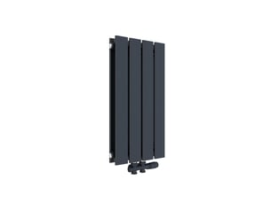 Emke radiateur à eau chaude, radiateur plat double couche connexion centrale, anthracite 60x30cm, 384w