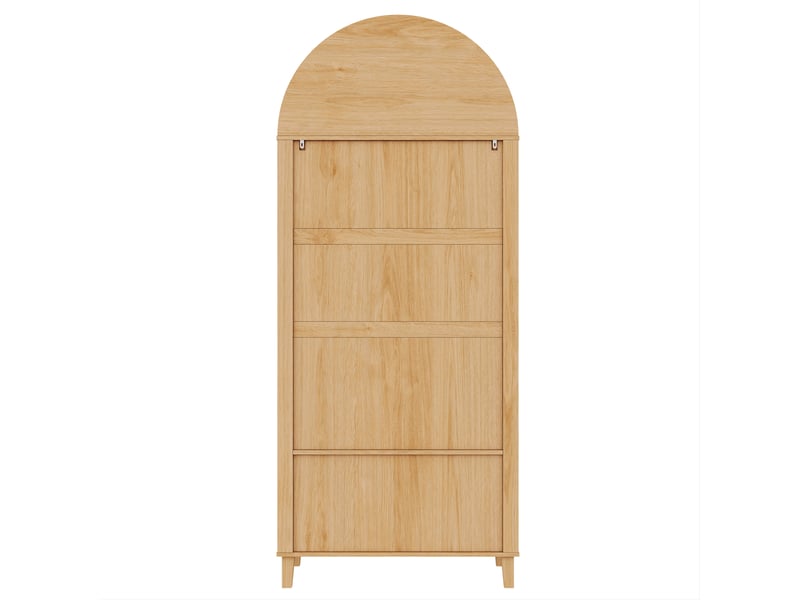  Armoire,76x50x184 cm,2 portes avec led,mdf et panneau de particules,naturel  - Conforama B