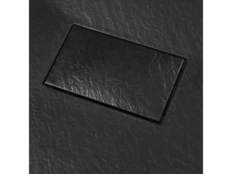  Bac de douche receveur de douche rectangulaire salle de bain maison intérieur trou de drain standard de 9 cm smc 90 x 80 cm noir 02_0003456  - Conforama C