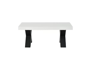Table basse rectangulaire coloris bicolore PANGIVO N625P464137W - 50 cmx100 cm