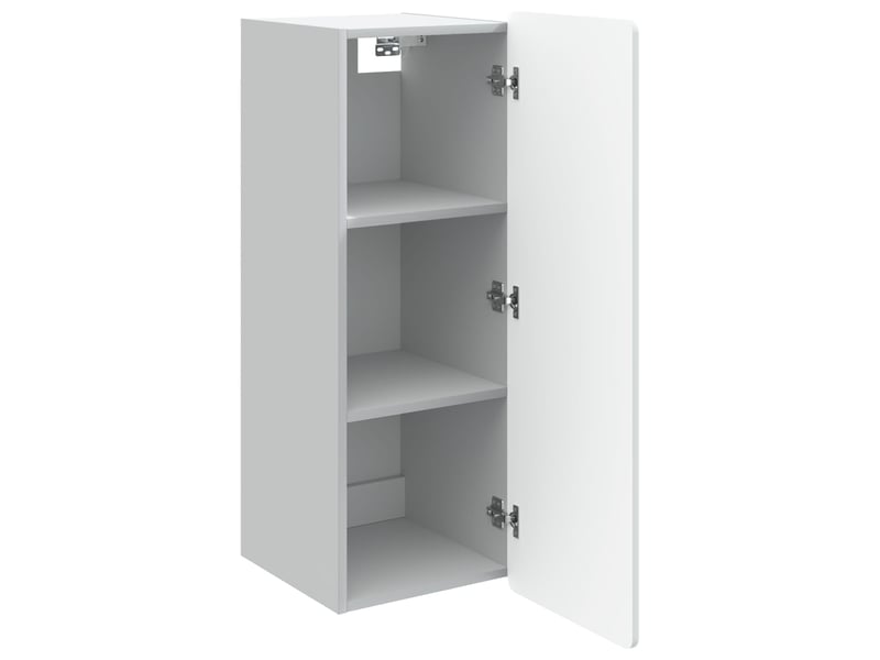  Armoire murale salon, meuble de rangement blanc 33 x 34,5 x 94 cm bois d'ingénierie  - Conforama C