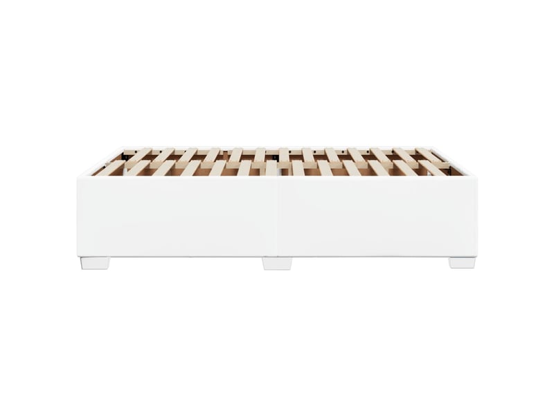 Lit double- lit adulte -  cadre de lit sans matelas blanc 120x190 cm similicuir  - Conforama D