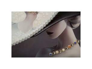 Tableau sur toile wien hat b avec dame et cadre, 62x92 cm