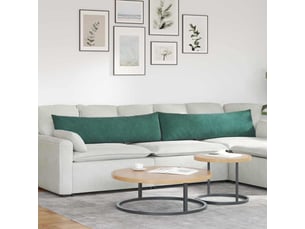 Lot de 2 coussins de canapé, coussins décoratifs vert foncé 145 x 40 cm cf59180