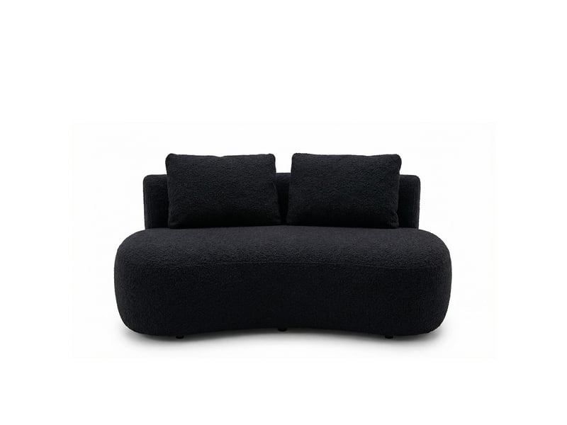  Canapé luna noir 2 places 3CA57.AS.2D.12 - Conforama A
