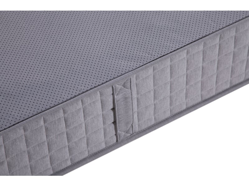  Matelas 180x200x25 cm, mousse blanche, ressorts ensachés, soutien ergonomique à 7 zones, fermeté h3, 4 poignées pour chambre adulte  - Conforama E