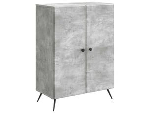 Buffet - bahut - meuble de rangement gris béton 66 x 34,5 x 90 cm bois d'ingénierie