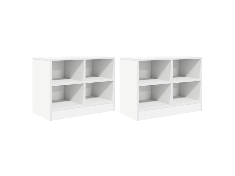  Armoire de lit 2 pièces blanc 66x33x48 cm bois d'ingénierie  - Conforama D