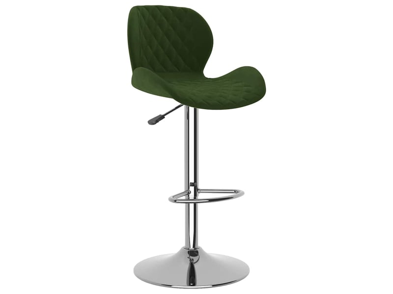  Lot de 2 tabouret de bar, chaise de bar vert foncé velours shl22063  - Conforama C