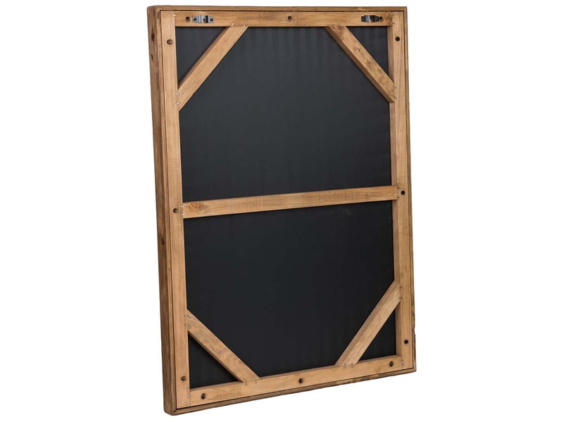 Tableau artisanal en bois recyclé relief beige et noir 62x4x82 cm h - Conforama D