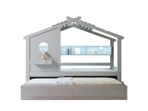Lit gigogne 90x200 cm    coloris gris
