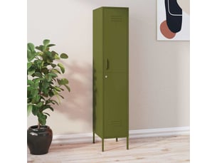 Armoire à casier, rangement de bureau vert olive 35x46x180 cm acier