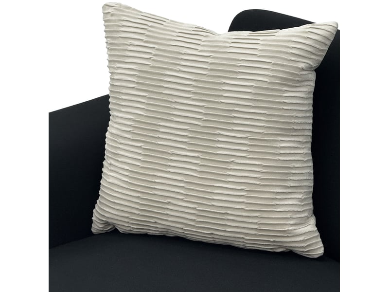  Canapé droit fixe 2 places en tissu noir, style scandinave compact 172 cm pour petit salon moderne  - Conforama D