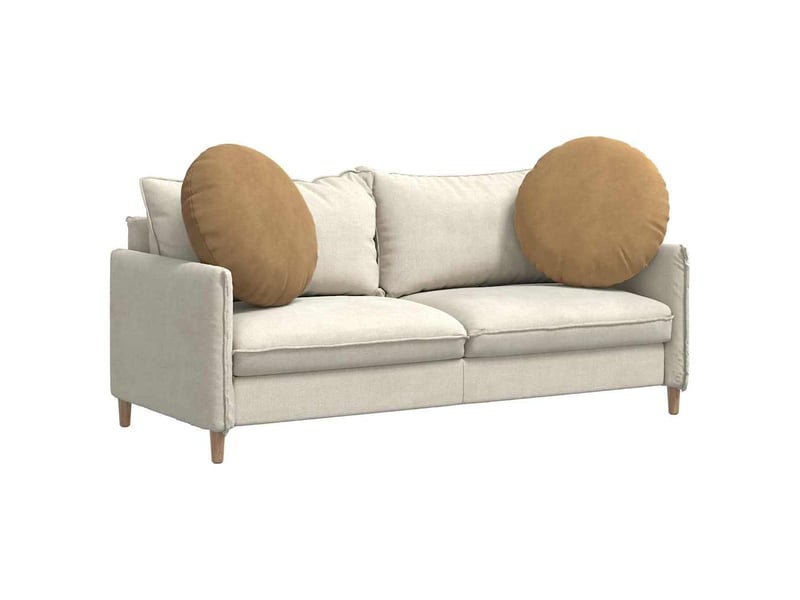  Lot de 2 coussins de siège, coussins décoratifs velours marron ø 80 x 29 cm cf59903  - Conforama C