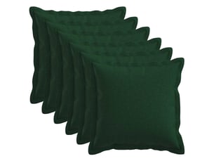 Lot de 6 coussins, coussins décoratifs houten vert foncé lin synthétique cf56565