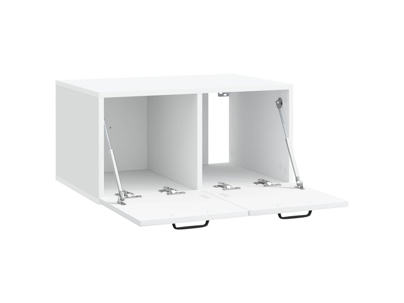  Meuble tv - banc tv - meuble de rangement mural blanc 59,5 x 41 x 30 cm bois d'ingénierie  - Conforama E