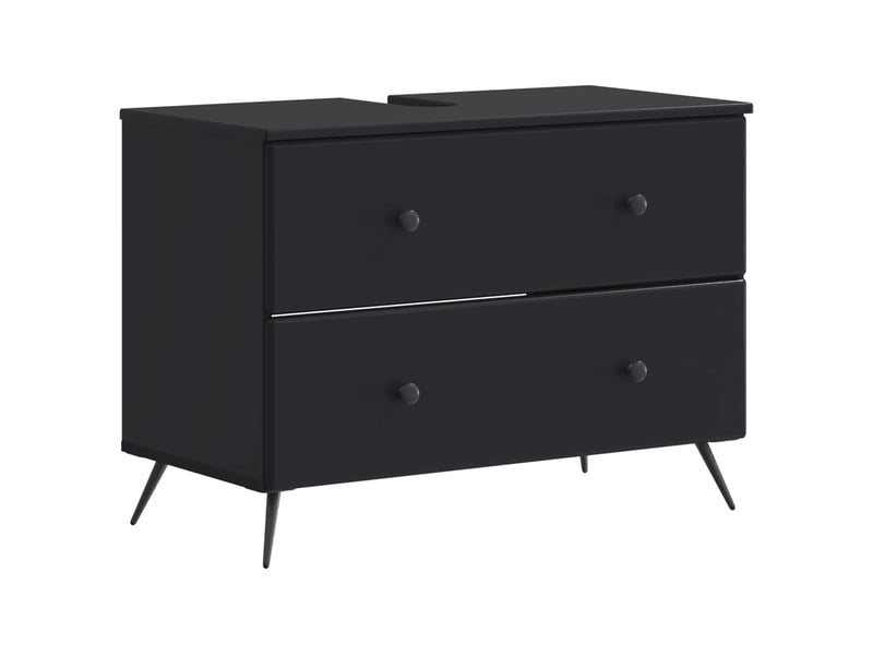Meuble sous lavabo de salle de bain breda noir 82 x 41 x 59 cm cf64844 - Conforama A