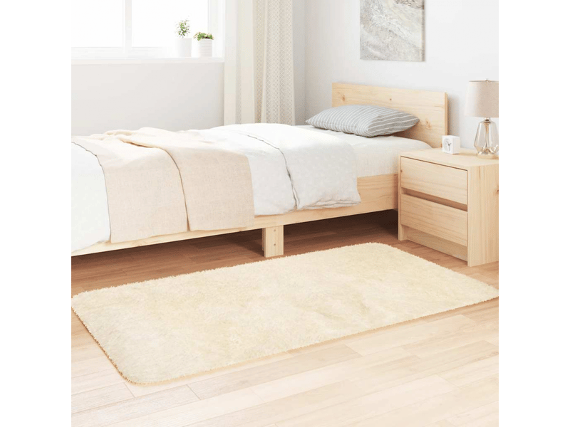  Tapis à poils longs couleur crème navarra 80x150 cm polyester - comfortxl 4102815 - Conforama C