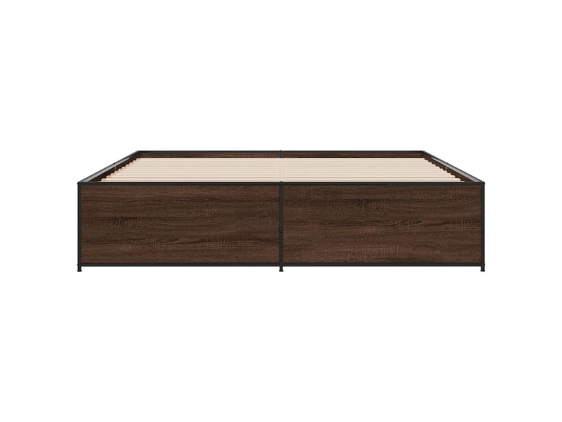  Lit double- lit adulte -  cadre de lit sans matelas chêne marron 200x200 cm  - Conforama C