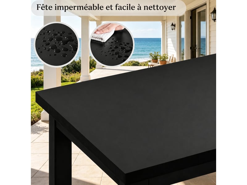 Table de salon muvano, table de bar bois et métal noir, console haute 100 x 40 x 100 cm  - Conforama D