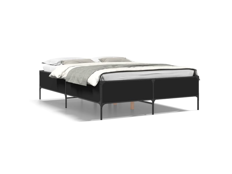  Lit double- lit adulte -  cadre de lit sans matelas noir 120x190 cm  - Conforama A